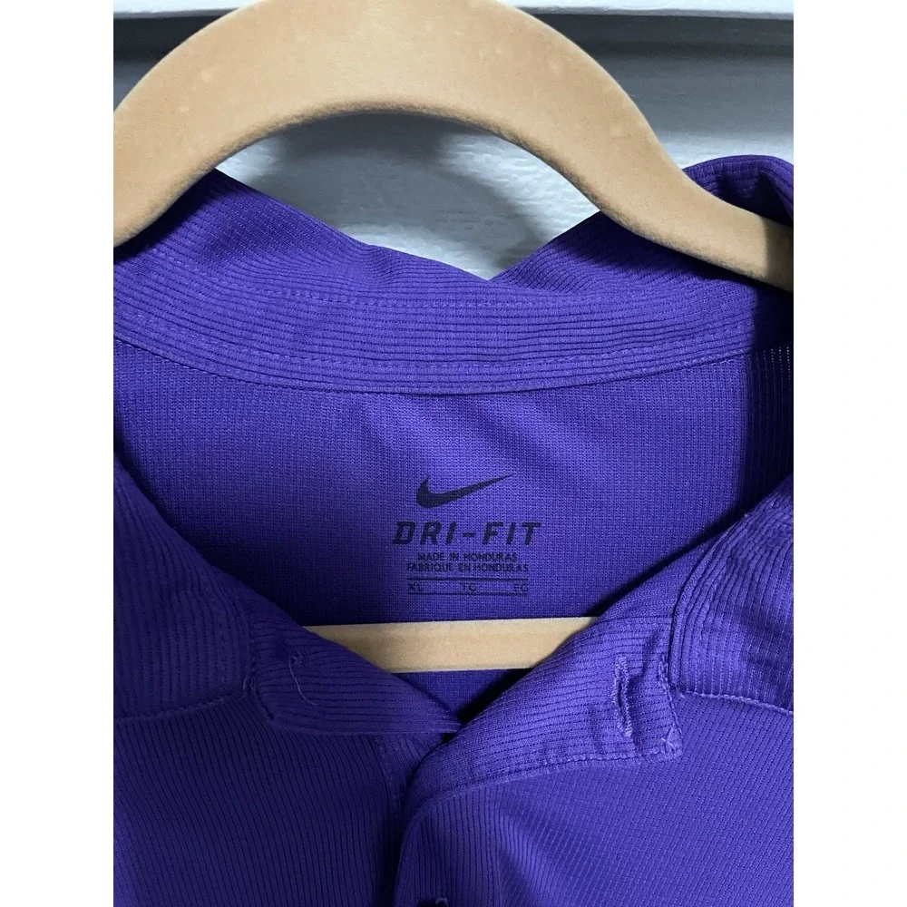 Nike Dri-FIT Purple Performance Polo Shirt Men's XL Athletic Golf Training